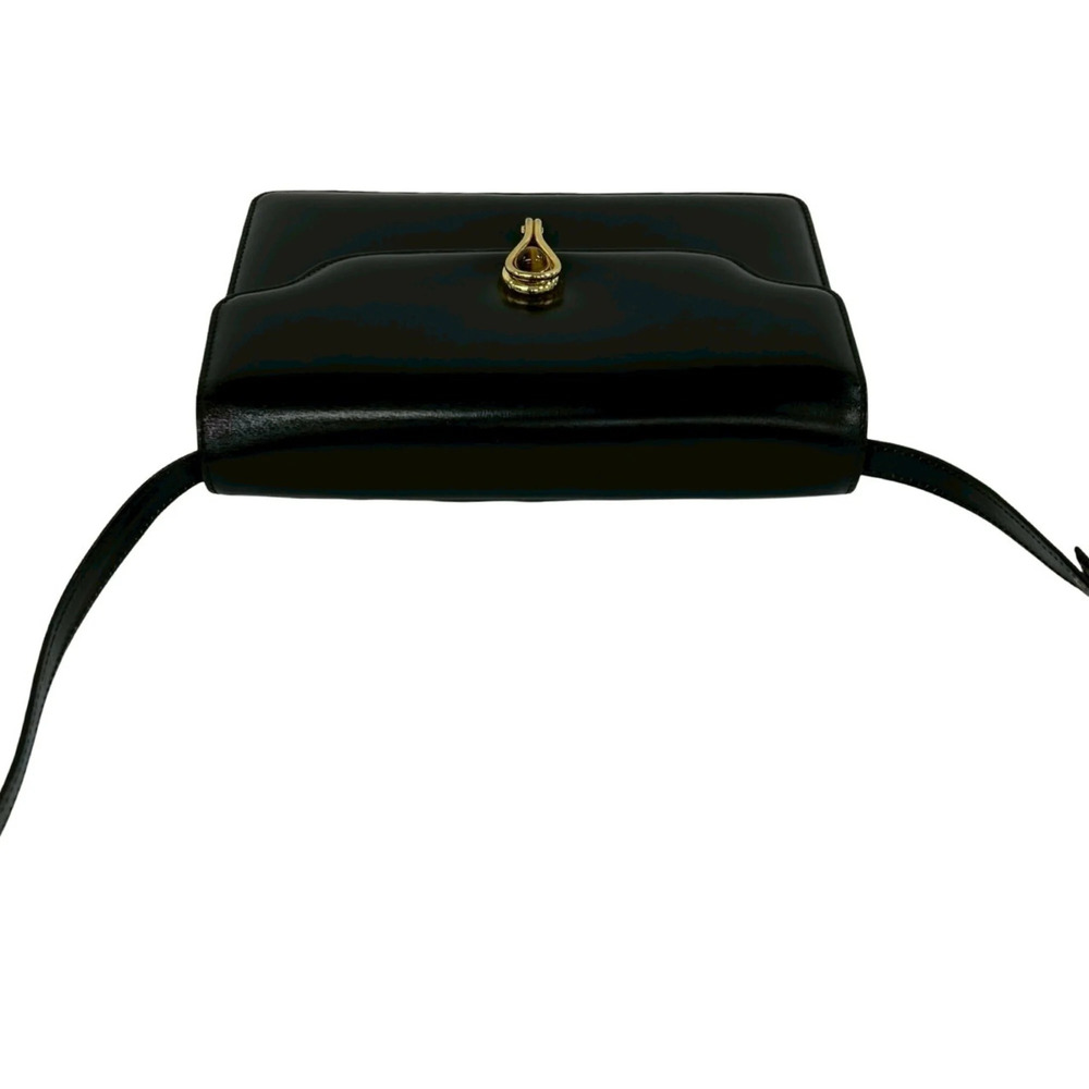 GUCCI Vintage Black Leather Shoulder Bag - Picture 4 of 10